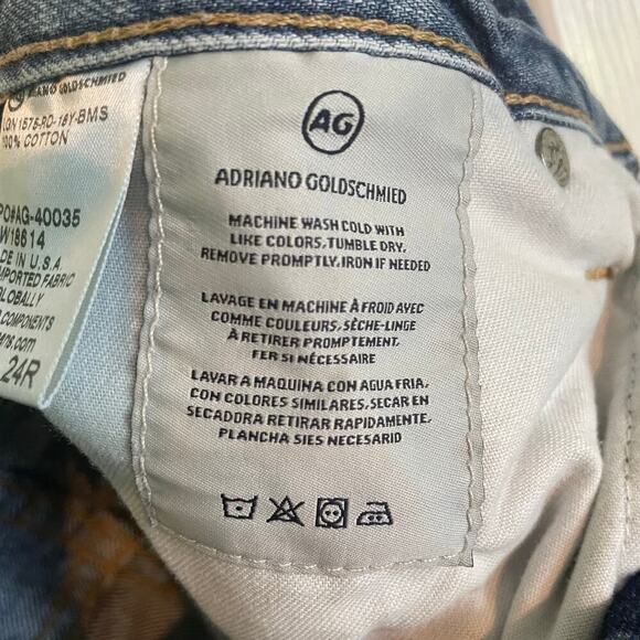 AG-ED Denim Jeans (Adriano Goldschmied) Ex-Boyfriend Slim Slouchy Patchwork 24" - Picture 8 of 9